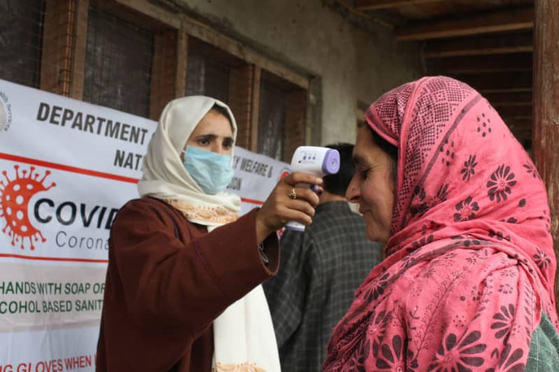 Health check up camp in Srinagar.