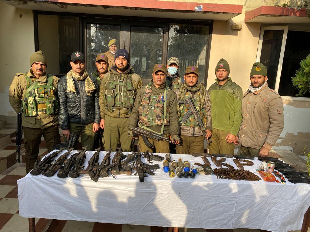 Arms and ammunition recovered in Jammu
